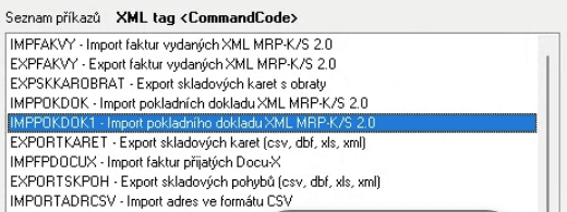 MRP – seznam příkazů s vybraným IMPPOKDOK1